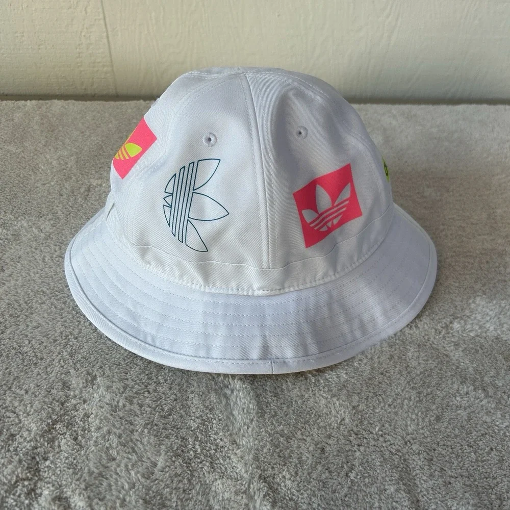 ADIDAS OG‎ STAMP BELL BUCKET HAT HOT PINK BLUE GREEN BEACH OSFA ONE SIZE NWOT